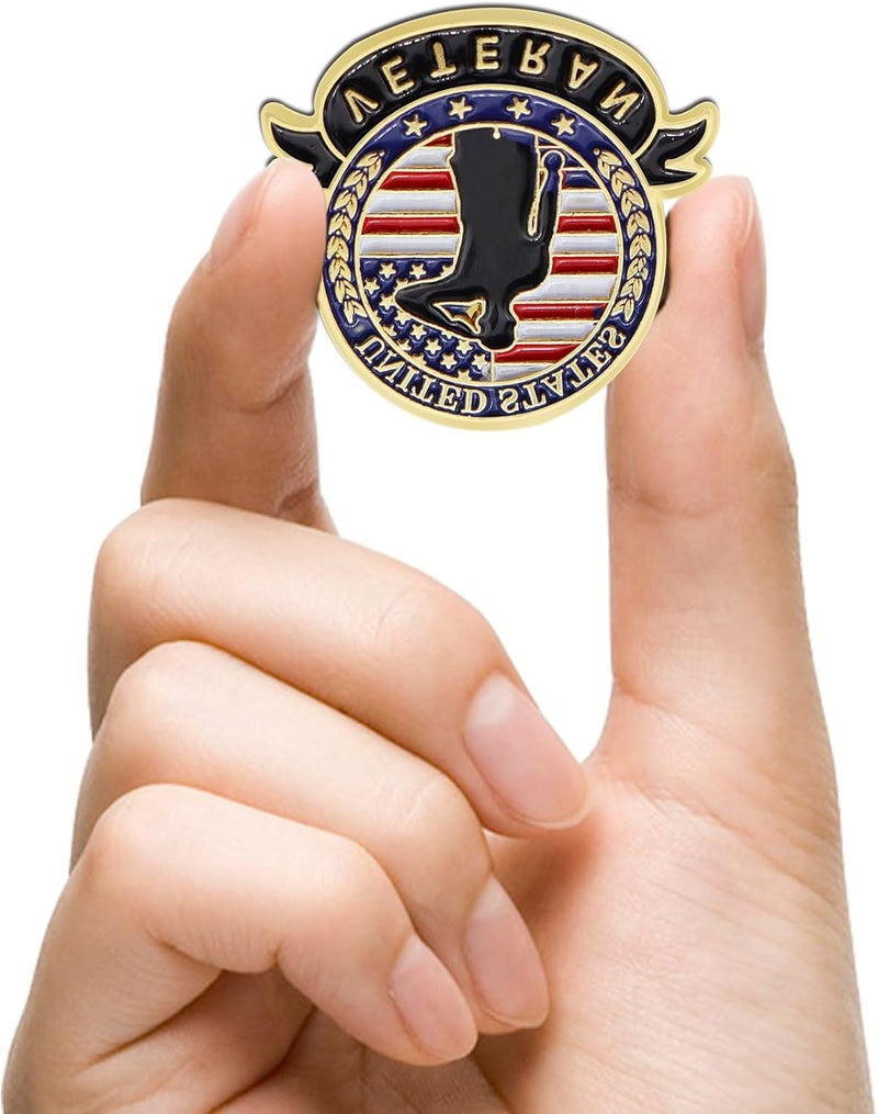 MIDLE Store 10/20/50/100 Pcs US Veteran Pins– Patriotic American Flag Veterans Day Lapel pin Badge Brooch Memorial Day Military Patriotic Decorations Gifts - Image 5